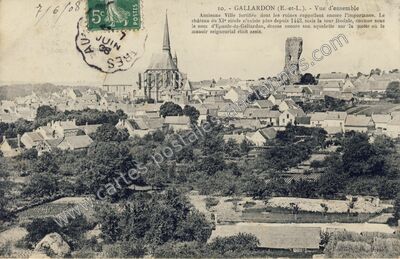 Carte postale ancienne Vue d'ensemble — Gallardon (Eure-et-Loir)