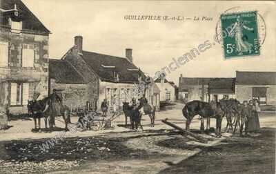 Carte postale ancienne La Place — Guilleville (Eure-et-Loir)