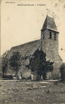 Carte postale ancienne L'Eglise — Guilleville (Eure-et-Loir)