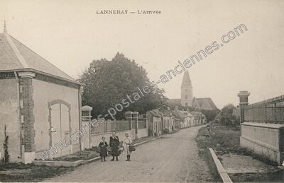 Carte postale ancienne L'Arrivée — Lanneray (Eure-et-Loir)