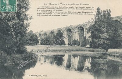Carte postale ancienne Canal de la Voise — Maintenon (Eure-et-Loir)
