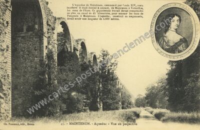 Carte postale ancienne Aqueduc - Vue en pespective — Maintenon (Eure-et-Loir)