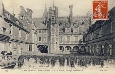 Carte postale ancienne Le Château, Façade méridionale — Maintenon (Eure-et-Loir)