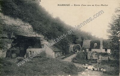 Carte postale ancienne Croc Marbot — Marboué (Eure-et-Loir)