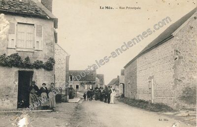 Carte postale ancienne Rue Principale — Le Mee (Eure-et-Loir)