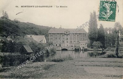 Carte postale ancienne Le Moulin — Montigny le Gannelon (Eure-et-Loir)