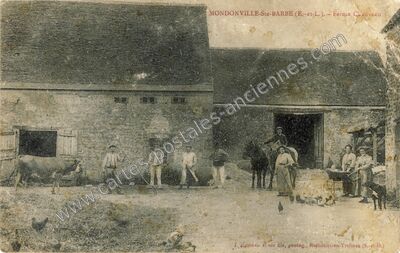 Carte postale ancienne Mondonville Ste Barbe — Moutiers (Eure-et-Loir)