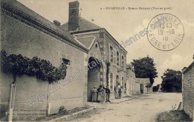 Carte postale ancienne Maison DOUBLET (Vins en gros) — Ouarville (Eure-et-Loir)