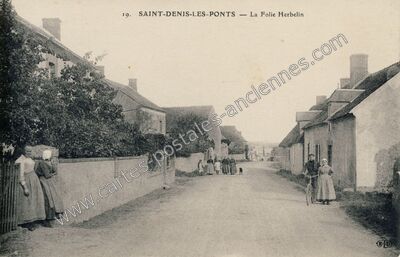 Carte postale ancienne La Folie Herbelin — Saint Denis les Ponts (Eure-et-Loir)