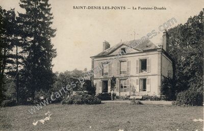 Carte postale ancienne La Fontaine Doudee — Saint Denis les Ponts (Eure-et-Loir)