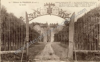Carte postale ancienne Château de VILLEBON — Villebon (Eure-et-Loir)