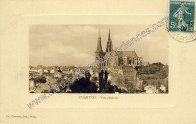 Carte postale ancienne Vue générale — Chartres (Eure-et-Loir)