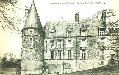 Carte postale ancienne Château, façade Sud (XVe-XVIe s.) — Courtalain (Eure-et-Loir)