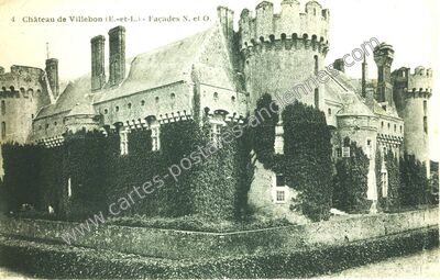 Carte postale ancienne Chateau de Villebon — Villebon (Eure-et-Loir)
