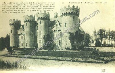 Carte postale ancienne Chateau de Villebon — Villebon (Eure-et-Loir)