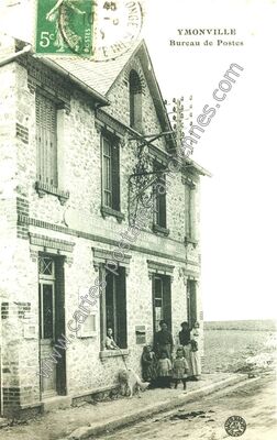 Carte postale ancienne Bureau de Postes — Ymonville (Eure-et-Loir)