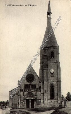 Carte postale ancienne L'Eglise — Anet (Eure-et-Loir)