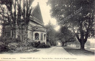 Carte postale ancienne Château d'ANET - Vue sur le Parc - Abside de la Chapelle funéraire — Anet (Eure-et-Loir)