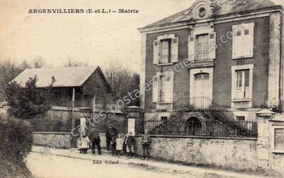 Carte postale ancienne Mairie — Argenvilliers (Eure-et-Loir)