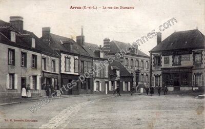 Carte postale ancienne La rue des Diamants — Arrou (Eure-et-Loir)