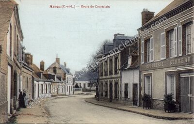 Carte postale ancienne Route de Courtalain — Arrou (Eure-et-Loir)