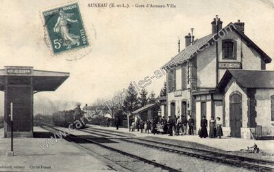 Carte postale ancienne Gare d'Auneau-Ville — Auneau (Eure-et-Loir)
