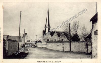 Carte postale ancienne L'Église — Beauche (Eure-et-Loir)