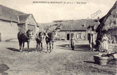 Carte postale ancienne Bercheres la Maingot — Berchères-Saint-Germain (Eure-et-Loir)