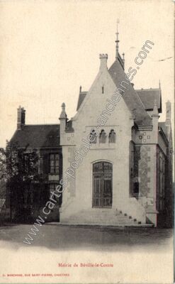 Carte postale ancienne Mairie — Béville-le-Comte (Eure-et-Loir)