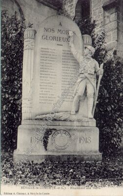 Carte postale ancienne Monument aux Morts — Béville-le-Comte (Eure-et-Loir)