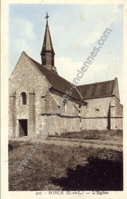 Carte postale ancienne L'Eglise — Boncé (Eure-et-Loir)