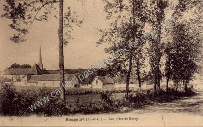 Carte postale ancienne Vue prise de Motey — Boncourt (Eure-et-Loir)