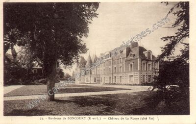 Carte postale ancienne Chateau de la Ronce — Boncourt (Eure-et-Loir)