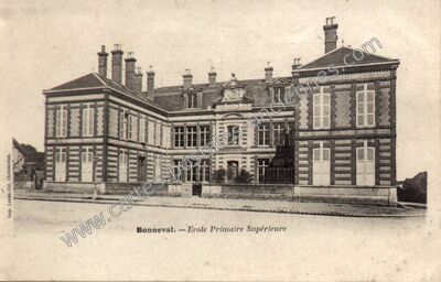 Carte postale ancienne Ecole Primaire Supérieure — Bonneval (Eure-et-Loir)