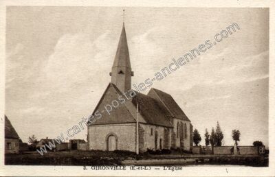 Carte postale ancienne Gironville — Boullay les Deux Eglises (Eure-et-Loir)