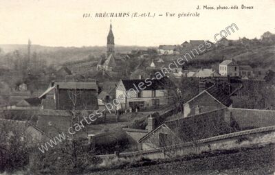 Carte postale ancienne Vue générale — Bréchamps (Eure-et-Loir)