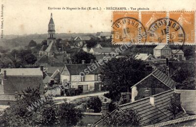 Carte postale ancienne Environs de Nogent-le-Roi - Vue générale — Bréchamps (Eure-et-Loir)