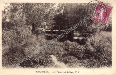 Carte postale ancienne Les Vannes de l'Etang N· 8 — Brezolles (Eure-et-Loir)