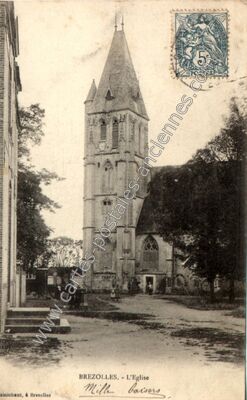 Carte postale ancienne L'Eglise — Brezolles (Eure-et-Loir)