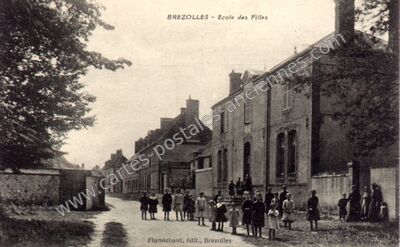 Carte postale ancienne Ecole des Filles — Brezolles (Eure-et-Loir)
