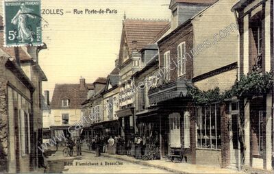 Carte postale ancienne Rue Porte-de-Paris — Brezolles (Eure-et-Loir)