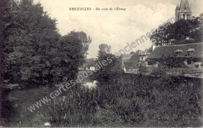 Carte postale ancienne Un coin de l'Étang — Brezolles (Eure-et-Loir)