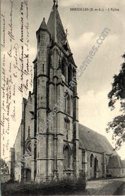 Carte postale ancienne L'Eglise — Brezolles (Eure-et-Loir)