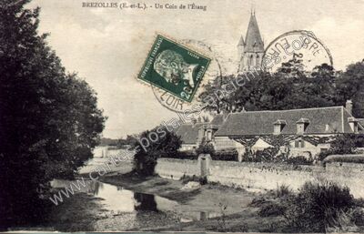 Carte postale ancienne Un Coin de l'Étang — Brezolles (Eure-et-Loir)