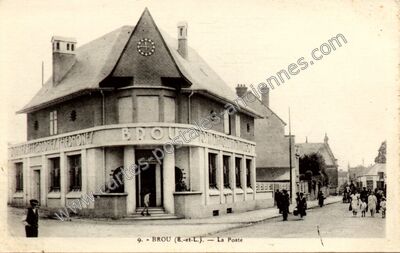 Carte postale ancienne La Poste — Brou (Eure-et-Loir)