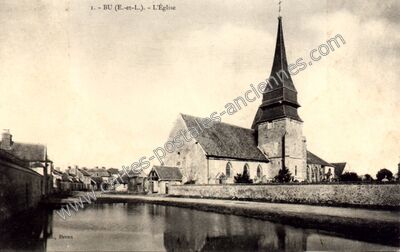 Carte postale ancienne L'Église — Bû (Eure-et-Loir)
