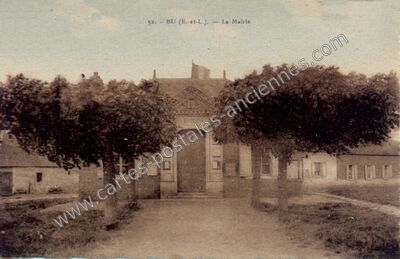 Carte postale ancienne La Mairie — Bû (Eure-et-Loir)