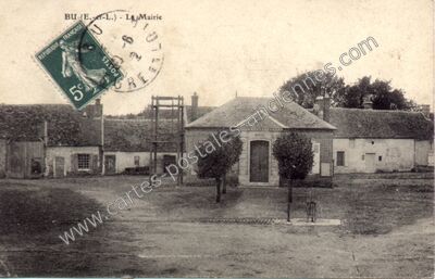 Carte postale ancienne La Mairie — Bû (Eure-et-Loir)