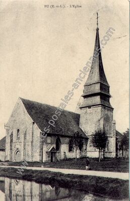 Carte postale ancienne L'Eglise — Bû (Eure-et-Loir)