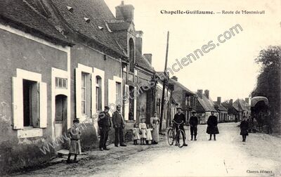 Carte postale ancienne Route de Montmirail — Chapelle-Guillaume (Eure-et-Loir)